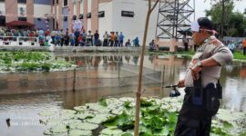 FOTO : Memeriahkan HUT Kemerdekaan RI ke 75, Polres Tanjab Barat menggelar Lomba Mancing di kolam pemancingan Polres Tanjab Barat, Sabtu (15/08/20)