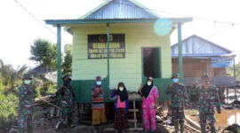 FOTO : Rumah Endrik yang di Bedah Satgas TMMD Ke 108 Tahun 2020 Kodim 0419/Tanjab