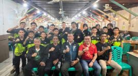 Jamal Darmawan Sie bersama Ketua KONI, Pelatih dan pengurus serta Para Atlet Taekwondo Tanjung Jabung Barat. FOTO : Ist
